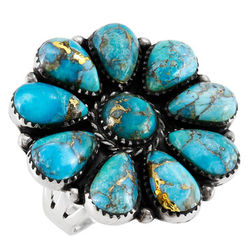 Matrix Turquoise Ring Sterling Silver R2612-C84