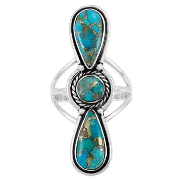 Matrix Turquoise Ring Sterling Silver R2616-C84