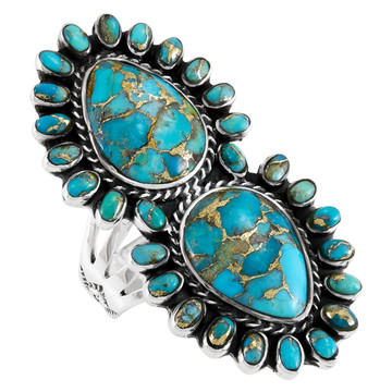Matrix Turquoise Ring Sterling Silver R2617-C84