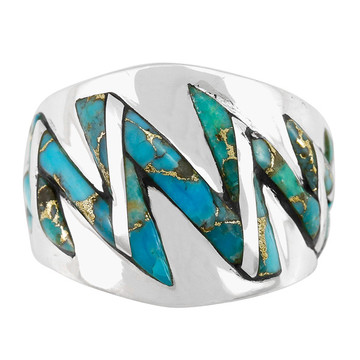 Matrix Turquoise Ring Sterling Silver R2620-C84