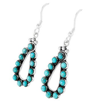 Turquoise Earrings Sterling Silver E1486-C75