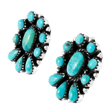 Turquoise Earrings Sterling Silver E1490-C75