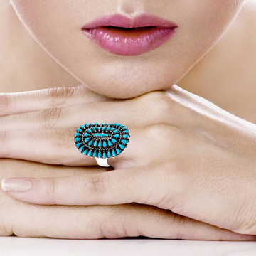 Turquoise Ring Sterling Silver R2606-C75