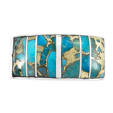 Matrix Turquoise Ring Sterling Silver R2570-C84 (Unisex, Sizes 6-13)