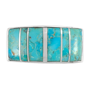 Turquoise Ring Sterling Silver R2570-C05 (Unisex, Sizes 6-13)