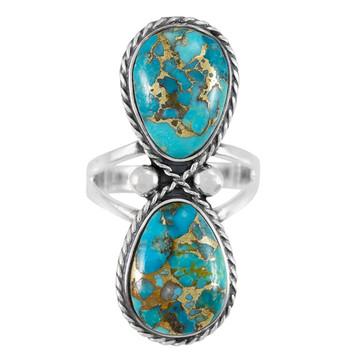 Matrix Turquoise Ring Sterling Silver R2621-C84