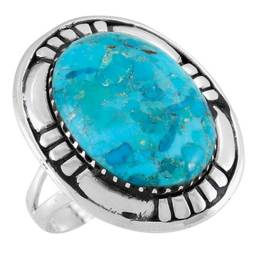 Turquoise Ring Sterling Silver R2622-C75