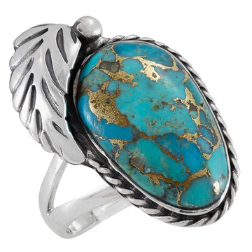 Matrix Turquoise Ring Sterling Silver R2623-C84