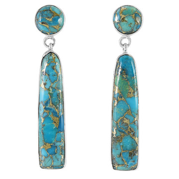 Matrix Turquoise Earrings Sterling Silver E1487-C84