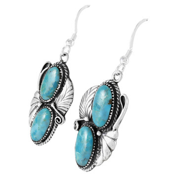 Turquoise Earrings Sterling Silver E1488-C75