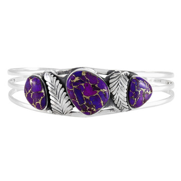 Purple Turquoise Bracelet Sterling Silver B5634-C77