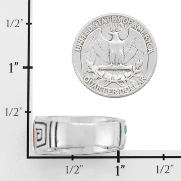 Men's Multi Gem Ring Sterling Silver R2642-C01 (Sizes 9-13)