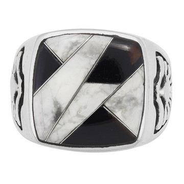 Men's Multi Gem Ring Sterling Silver R2643-C35 (Sizes 9-13)