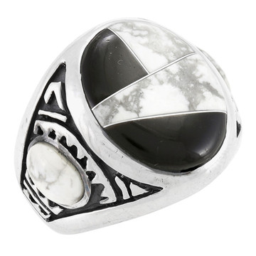 Men's Multi Gem Ring Sterling Silver R2648-C35 (Sizes 9-13)