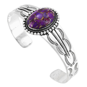 Purple Turquoise Bracelet Sterling Silver B5633-C77