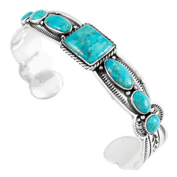 Turquoise Bracelet Sterling Silver B5628-C75