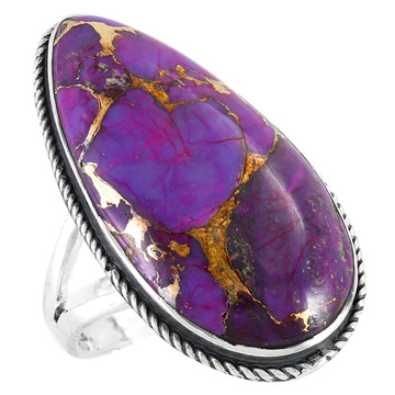 Purple Turquoise Ring Sterling Silver R2219-C77
