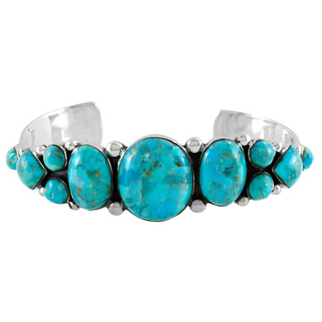 Turquoise Bracelet Sterling Silver B5491-C75