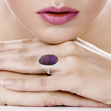 Purple Turquoise Ring Sterling Silver R2260-C77