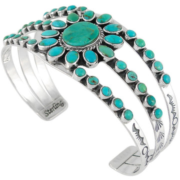 Turquoise Bracelet Sterling Silver B5499-C75