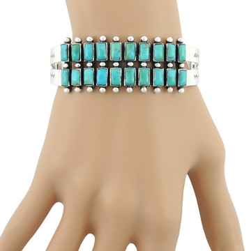 Turquoise Bracelet Sterling Silver B5500-C75