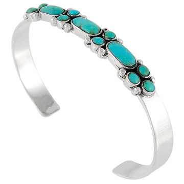 Turquoise Bracelet Sterling Silver B5504-C75
