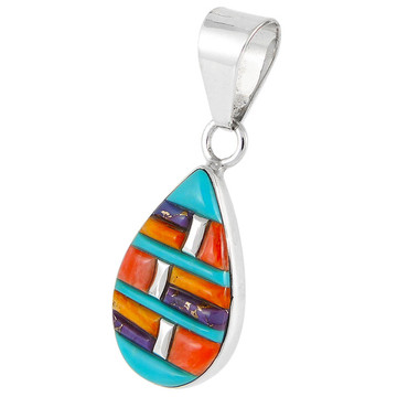 Sterling Silver Pendant Multi Gemstone P3093-C51