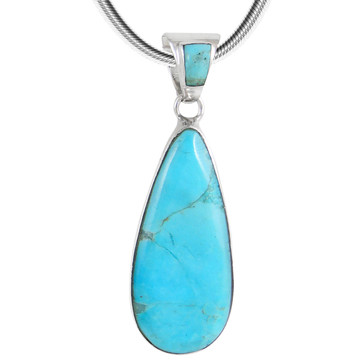 Sterling Silver Pendant Turquoise P3039-C75