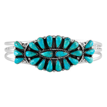 Turquoise Bracelet Sterling Silver B5524-C75