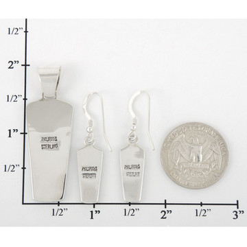 Sterling Silver Pendant & Earrings Set Multi Gemstone PE4030-C37