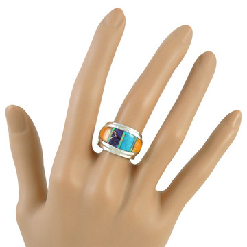 Multi Gemstone Ring Sterling Silver R2292-C01