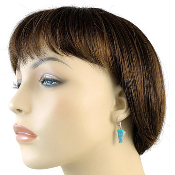 Sterling Silver Pendant & Earrings Set Turquoise PE4033-C05