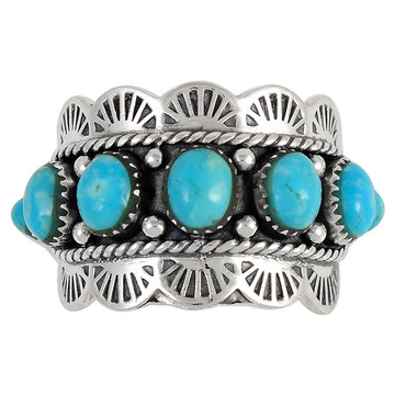 Turquoise Ring Sterling Silver R2333-C75