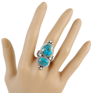Matrix Turquoise Ring Sterling Silver R2313-C84