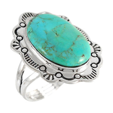 Turquoise Ring Sterling Silver R2332-C75