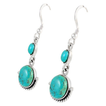 Sterling Silver Earrings Turquoise E1218-C75
