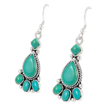 Sterling Silver Earrings Turquoise E1215-C75