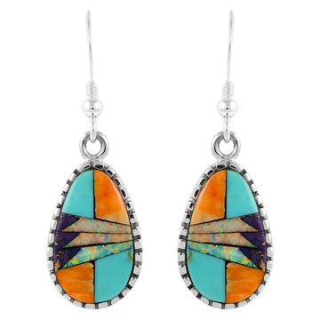 Sterling Silver Earrings Multi Gemstone E1224-C00