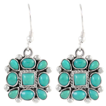 Sterling Silver Earrings Turquoise E1230-C75