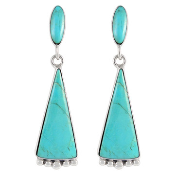 Sterling Silver Earrings Turquoise E1216-C75