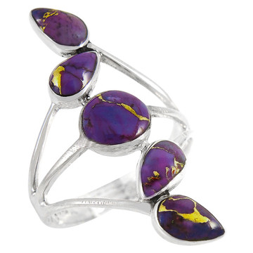 Purple Turquoise Ring Sterling Silver R2406-C77