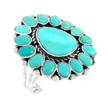Turquoise Ring Sterling Silver R2407-C75