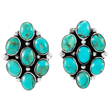 Sterling Silver Earrings Turquoise E1242-C75