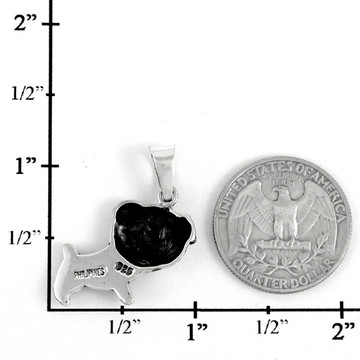 Sterling Silver Puppy Dog Pendant Multi Gemstones P3248-C01