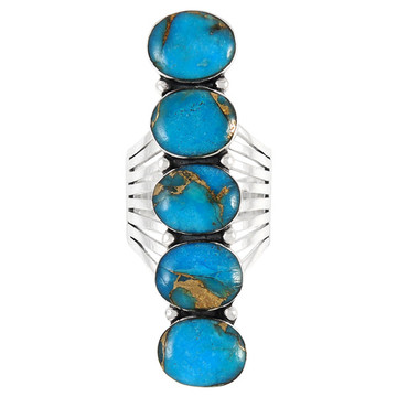 Matrix Turquoise Ring Sterling Silver R2408-C84