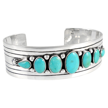 Turquoise Bracelet Sterling Silver B5564-C75