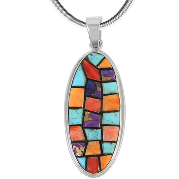 Sterling Silver Pendant Multi Gemstone P3260-C71