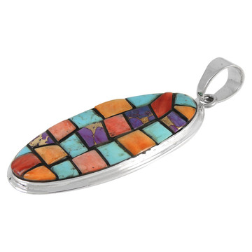 Sterling Silver Pendant Multi Gemstone P3260-C71