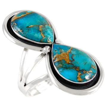 Matrix Turquoise Ring Sterling Silver R2422-C84