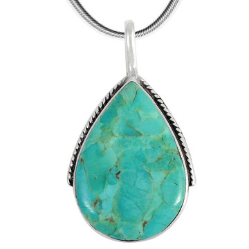 Sterling Silver Pendant Turquoise P3075-C88